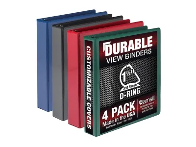 Samsill SAM MP46458 - Samsill View Binder - 1 12 Binder Capacity - 350 Sheet Capac