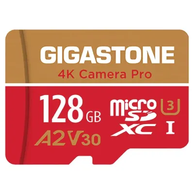 GIGASTONE GS-2IN1-4KA2V30-128GB-R - 128G CAM PRO MICROSDXC