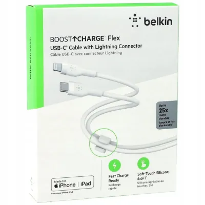Belkin CAA009BT2MWH - C-LTG SILICONE 2M WHT