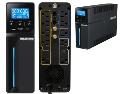 MINUTEMAN ETR1500LGU - 1500VA Line Interactive UPS with Surge and Battery Backup