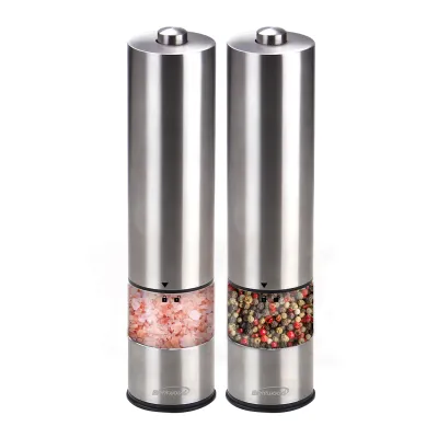 Brentwood SG-2321S - Brentwood Electric Blue LED Salt and Pepper Adjustable Ceram
