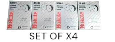 CANON BR80C - Nukote BR80C BlackRed Calculator Ribbon - 4 Pack