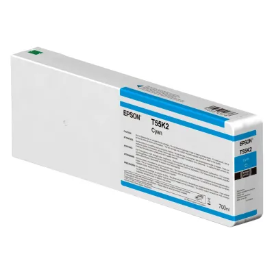 EPSON T55K200 - UltraChrome HD Cyan Ink 700ml - High Quality Pigment Ink