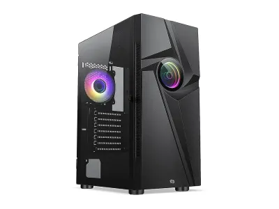 Bgears B-VORTEXRBG - BGears b-Vortex-RGB Mid Tower Case - Extended ATX