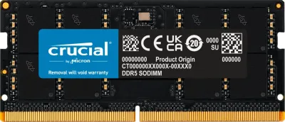 Crucial CT8G56C46S5 - 8GB DDR5 5600MHz SODIMM Laptop Memory Module