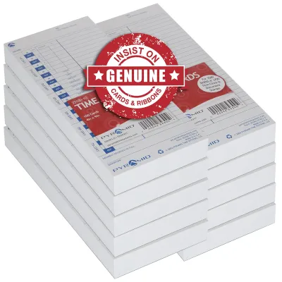 PYRAMID TIME SYSTEMS 35100-10MB - Attendance Cards Pack for 3500 Series, 1000 Count