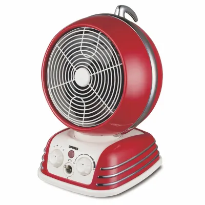 OPTIMUS RA50319 - Optimus Retro Oscillating Fan Heater with Thermostat Control