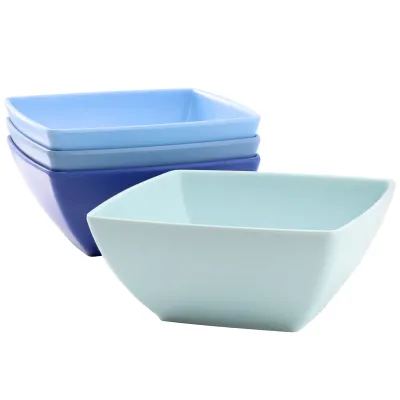 Gibson 136429.04 - Gibson Home Grayson Assorted 6 Inch Square Melamine Bowls