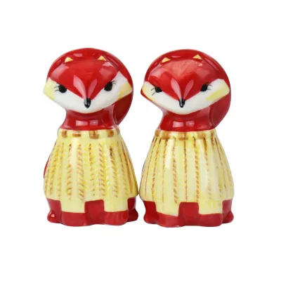 Gibson 127224.02 - Gibson Home Woodland Fox Salt & Pepper Set
