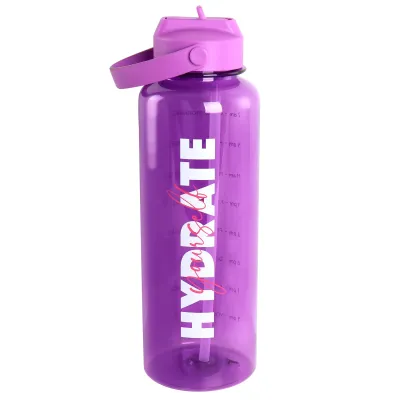 Gibson 136614.01PUR - Gibson Home Brever 50oz Motivational Water Bottle - Purple