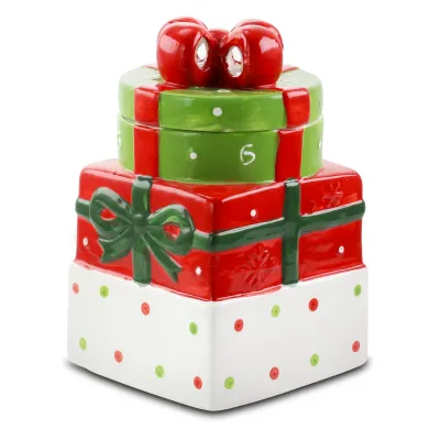 Gibson 113251.01 - Gibson Home Christmas Estate Holiday Cookie Jar Gift Box