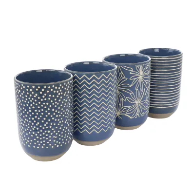 Laurie Gates 138964.01 - Laurie Gates Madrina 4 Piece 19 Ounce Stoneware Mug Set