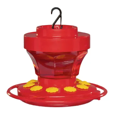 FIRSTNATURE 993091546 - First Nature 16oz Hummingbird Flower Feeder with Nectar Guar
