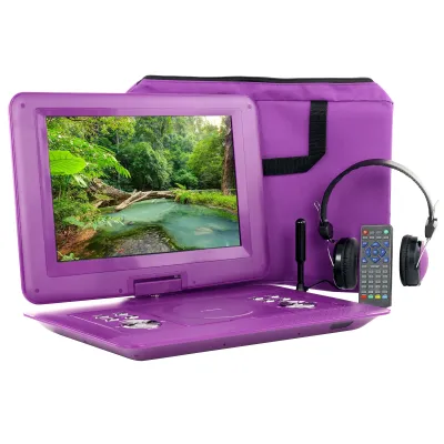 Trexonic TR-D141PUR_RB - Trexonic 14.1 Inch Portable TV+DVD Player with Swivel TFT-LC