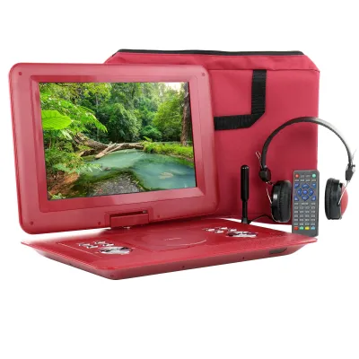 Trexonic TR-D141RED_RB - Trexonic 14.1 Inch Portable TV+DVD Player with Swivel TFT-LC