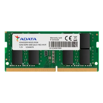 ADATA AD4S32008G22-SGN - ADATA 8GB DDR4 3200 SO-DIMM SINGLE TRAYMEMORY (DDR4 RAM)