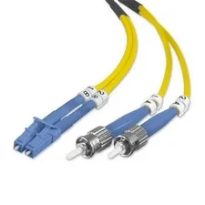 Belkin BLK F2F802L003M - Belkin Fiber Optic Duplex Patch Cable - ST Male - LC Male - 