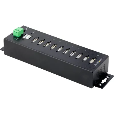 STARTECH USB210AIND-USB-A-HUB - 10-PORT INDUSTRIAL USB 2.0 HUB IS BUILT WITH A COLD-ROLLED S