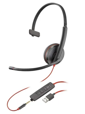 HP 209746-101 - Plantronics Blackwire C3215 Headset - Mono - Black - USB Typ