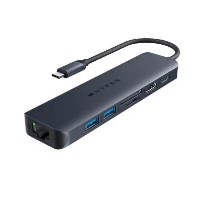 HYPERSHOP HD4003GL - 4K HDMI Dock with 2 USB-A Ports and Gigabit Ethernet