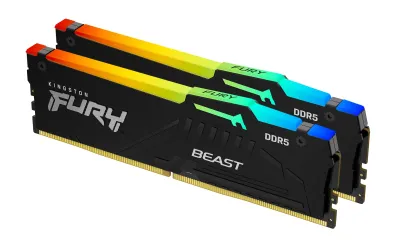 KINGSTON KF564C32BBEAK2-64 - 64GB 6400MTS DDR5 CL32 DIMM (KIT OF 2) FURY BEAST RGB EXPO