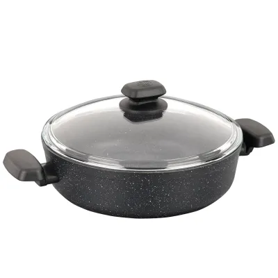 Korkmaz A1344 - Korkmaz Ornella 10 Inch Non-Stick Low Casserole with Lid