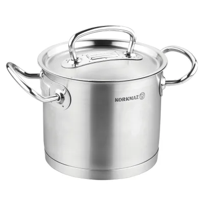 Korkmaz A1166 - Korkmaz Proline 9L Stainless Steel Deep Casserole with Lid