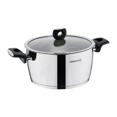 Korkmaz A2993 - Korkmaz Nora 5.5L Stainless Steel Casserole with Lid