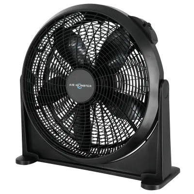 Air Monster 15880 - Air Monster 20-Inch Wall-Mountable 3-Speed Fan - Black