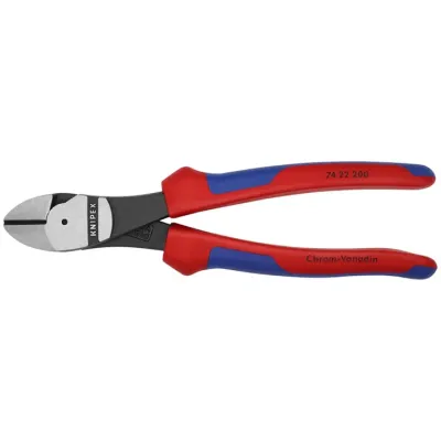 KNIPEX TOOLS 7422200 - Knipex High Leverage 12-Degree Angled Diagonal Cutters