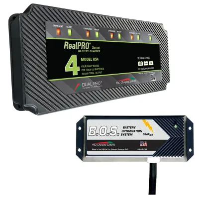 Dual Pro RS4/BOS12V3 - Dual Pro RS4 4 Bank Battery Charger with B.O.S. System