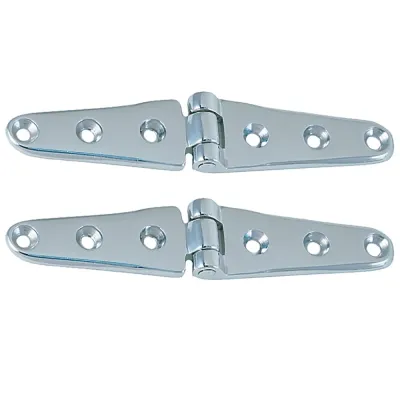 Perko 0120DP3CHR - Perko 8-Inch Chrome Plated Bronze Strap Hinges for Boats