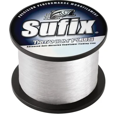 Sufix 696-120 - Sufix Tritanium Plus 20lb Clear Fishing Line - 670 yds