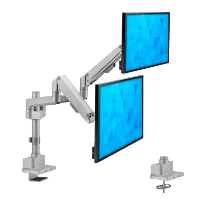 MountIt MI-6772 - Adjustable Dual Monitor Desk Mount with Gas Spring Arms