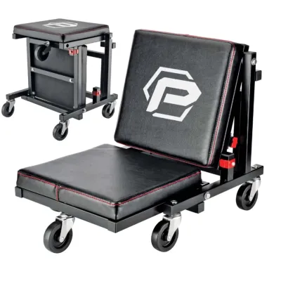 POWERBUILT 240298 - Powerbuilt Low Creeper Seat Roller Stool - 2-in-1 Design