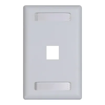 Cablesys ICC-IC107S1TWH - FACEPLATE- ID- 1-GANG- 1-PORT- 10PK- WH