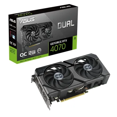 ASUS DUAL-RTX4070-O12GD6-EVO - ASUS Dual GeForce RTX 4070 EVO OC 12GB GDDR6 Graphics Card
