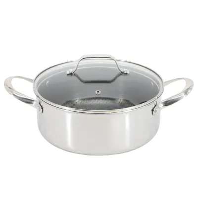 OSTER 143062.02 - Oster 4.5 Quart Stainless Steel Nonstick Dutch Oven - Silver