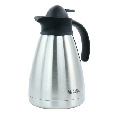 MR COFFEE 127072.01 - Mr. Coffee Olympia 1 Quart Insulated Stainless Steel Thermal