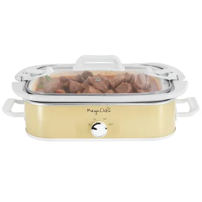 MegaChef MGSL-5000-C - MegaChef 3.5 Quart Casserole Slow Cooker - Cream