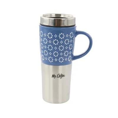 MR COFFEE 138970.01 - Mr. Coffee Travertine 16 Ounce Stoneware and Stainless Steel
