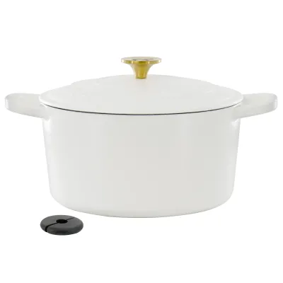 CROCK-POT 137365.02 - Crockpot Artisan 6 Quart Enameled Cast Iron Oven - Linen