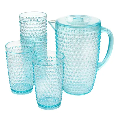 Gibson 129392.05 - Gibson Home Malone 5-Piece Light Blue Drinkware Set