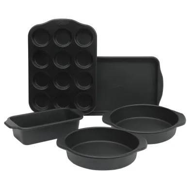 OSTER 143737.05 - Oster Teston 5 Piece Nonstick Bakeware Set - Matte Black