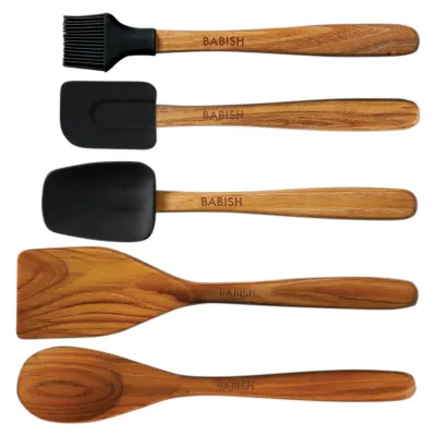 Babish 142420.05 - Babish 5-Piece Essential Kitchen Tool Set - Brown