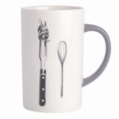 Babish 131306.01R - Babish 15 Ounce Ceramic Mug for Forks and Whisks - White