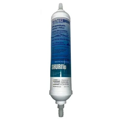SHURFLO RV-210BRB-A - Pentair 11-Inch Inline Water Filter with Barb Fittings