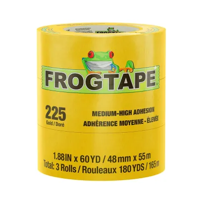 FrogTape 105322 - CP 225 Gold Masking Tape - 1.88 x 60 Yds - 3-Pack