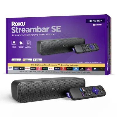 Roku 9104R - ROKU Streambar SE - Enhanced Sound and Streaming Device