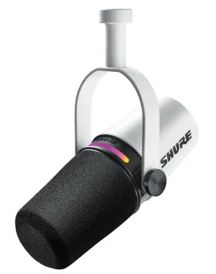 Shure MV7+-W - DUAL-OUTPUT CARDIOID DYNAMIC MICROPHONE, WHITE